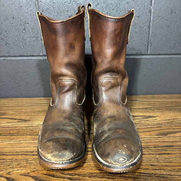Red Wing Pecos 1155 Brown Leather Pull-On Work Boots Men’s 10.5 E USA Made - Picture 6 of 8